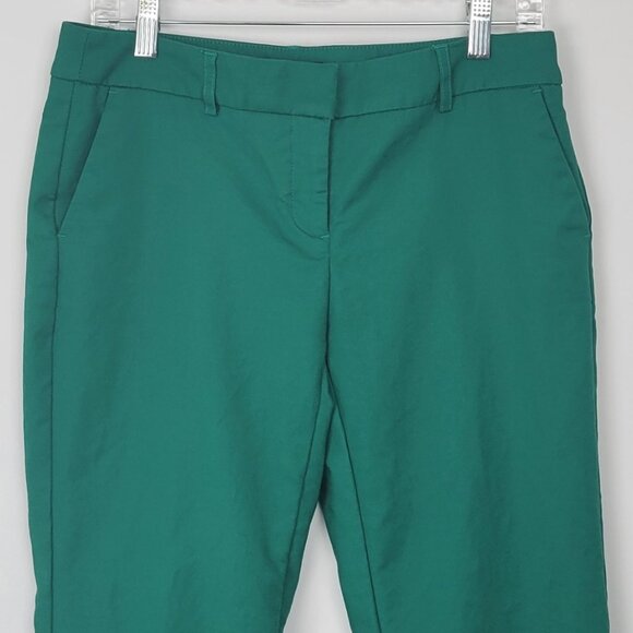Dalia Collection Green 'Modern Fit' Ankle Pants Mid-Rise Slim Fit - Picture 3 of 11